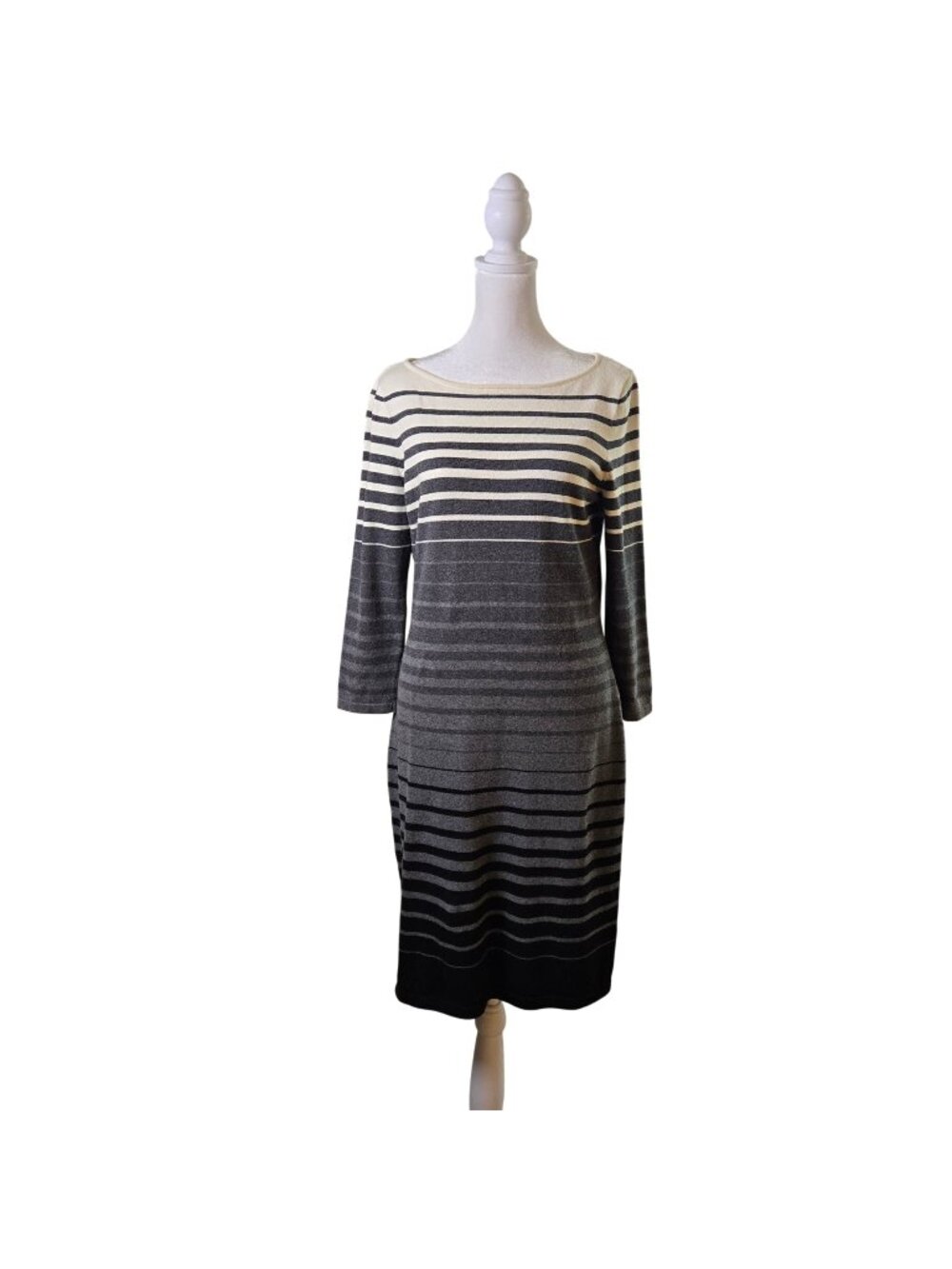 Lauren Ralph Lauren Cotton Blend Striped Sweater Dress Size Medium